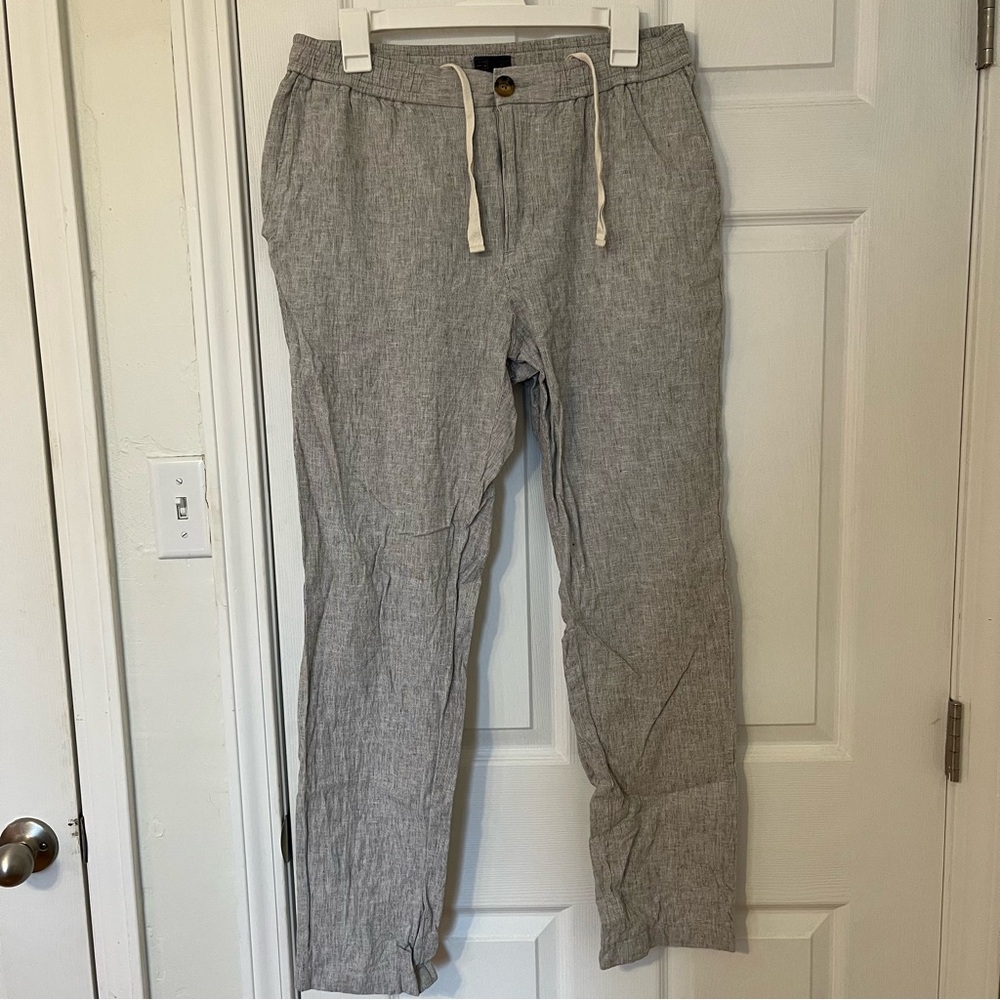 14th & union cotton linen blend pants size m